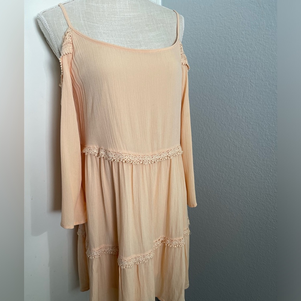 Women’s Peach Flared Mini Dress